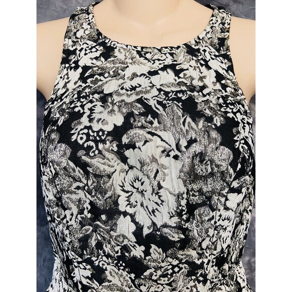 Abercrombie & Fitch Jacquard Metallic Floral Mini Dress Small - Picture 2 of 5